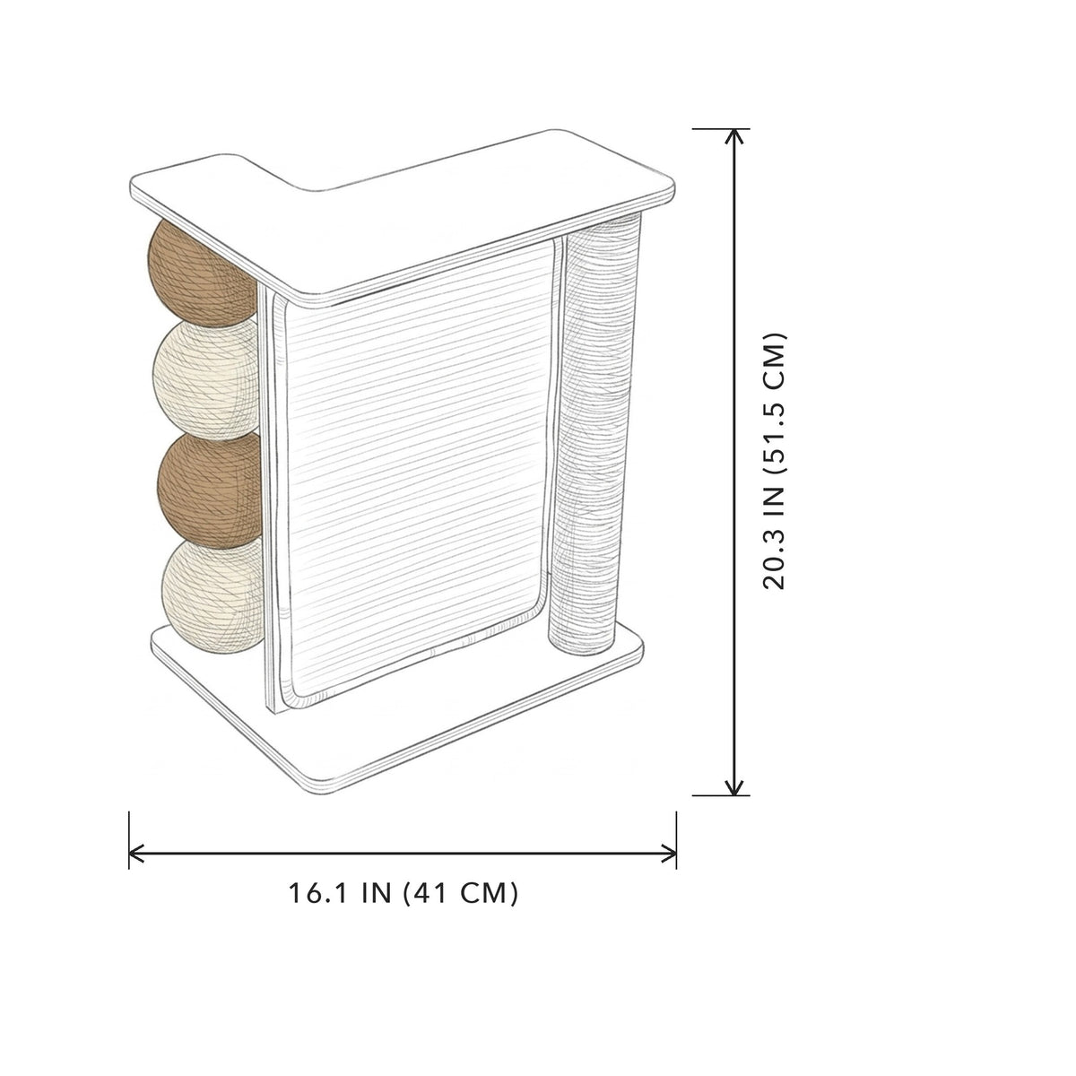 Corner Cat Scratching Post, sizing
