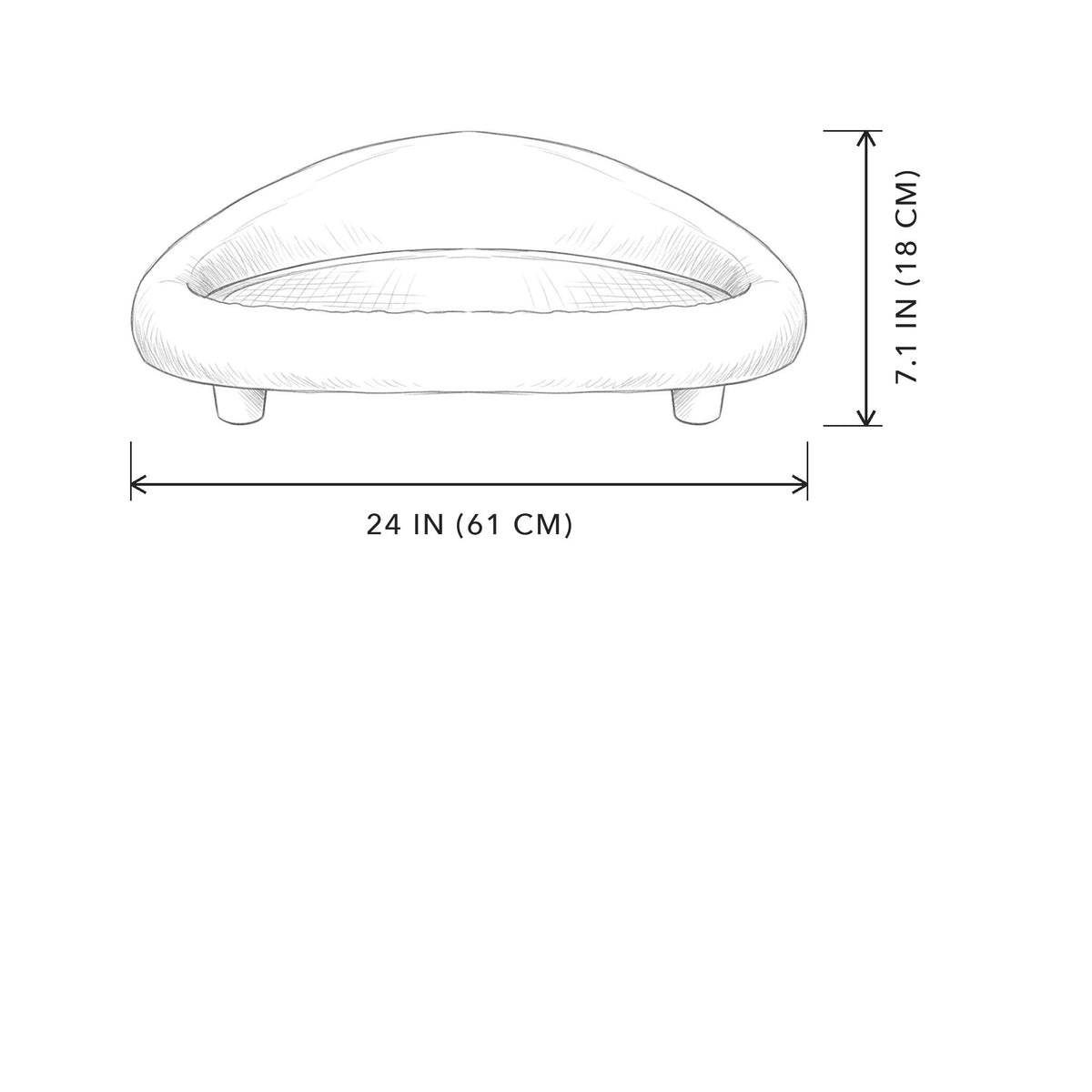 Cloud Lounger Cat Bed, sizing