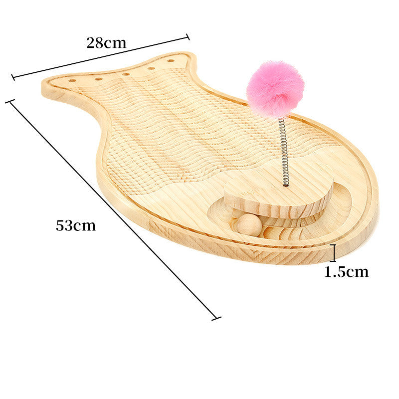 Wooden sisal scratcher board, Medium