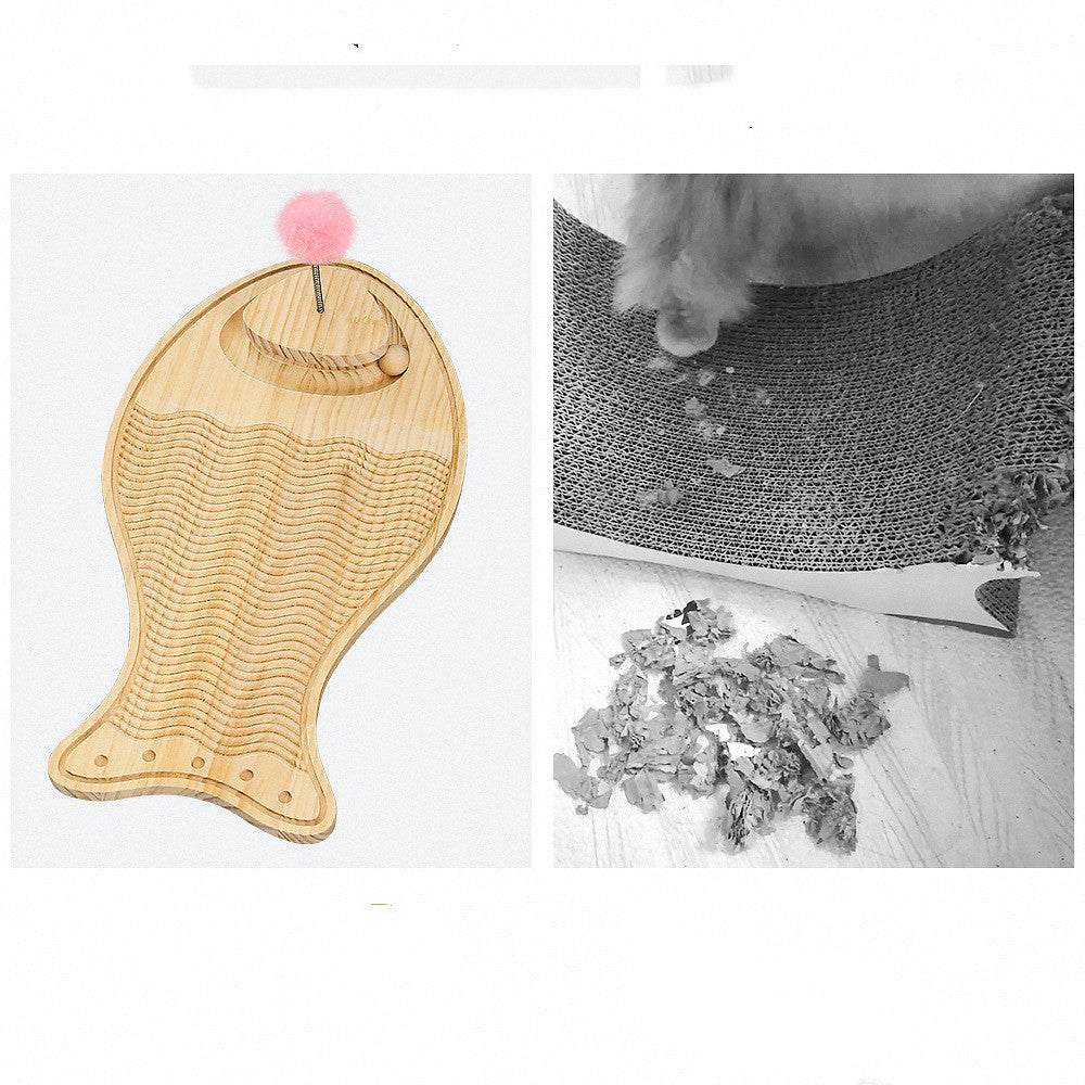 Wooden sisal scratcher board