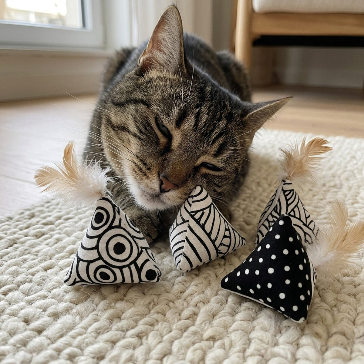 HÖVAAN Blind Box Cat Toy, cat playing with the toy