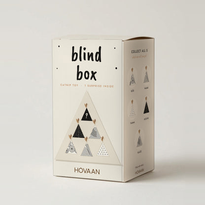 HÖVAAN Blind Box Cat Toy, box front and side