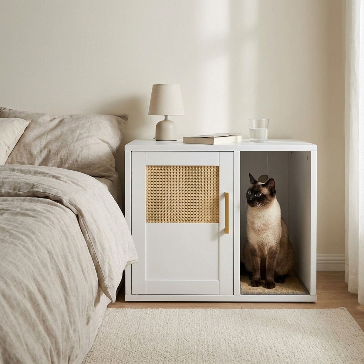 Hideaway Litter Box as a nightstand