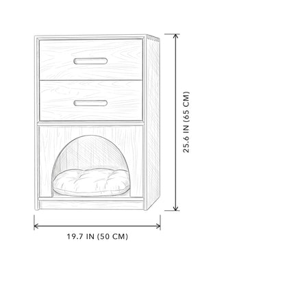 Nightstand Cat Bed, sizing
