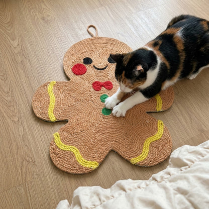 Sisal Scratcher [Christmas Edition] with a cat at home