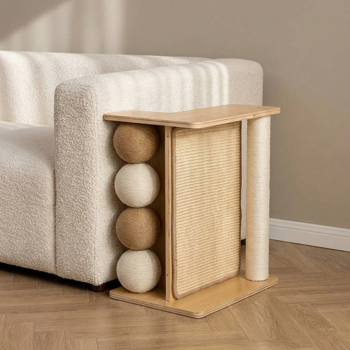 Corner Cat Scratching Post, sofa corner boucle