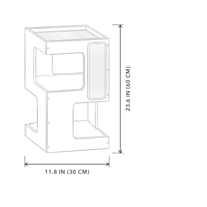 Two-Story Cat Condo, sizing