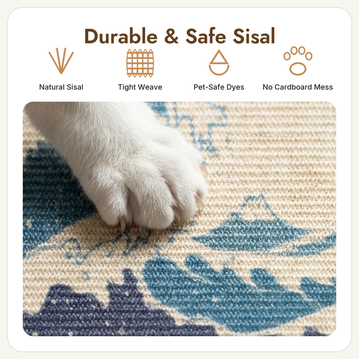 Cat Scratcher Art [Kanagawa Edition], durable and safe natural sisal close-up