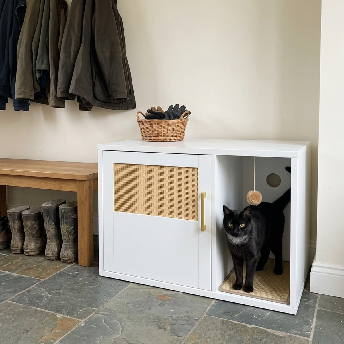 Hideaway Litter Box Furniture, mudroom
