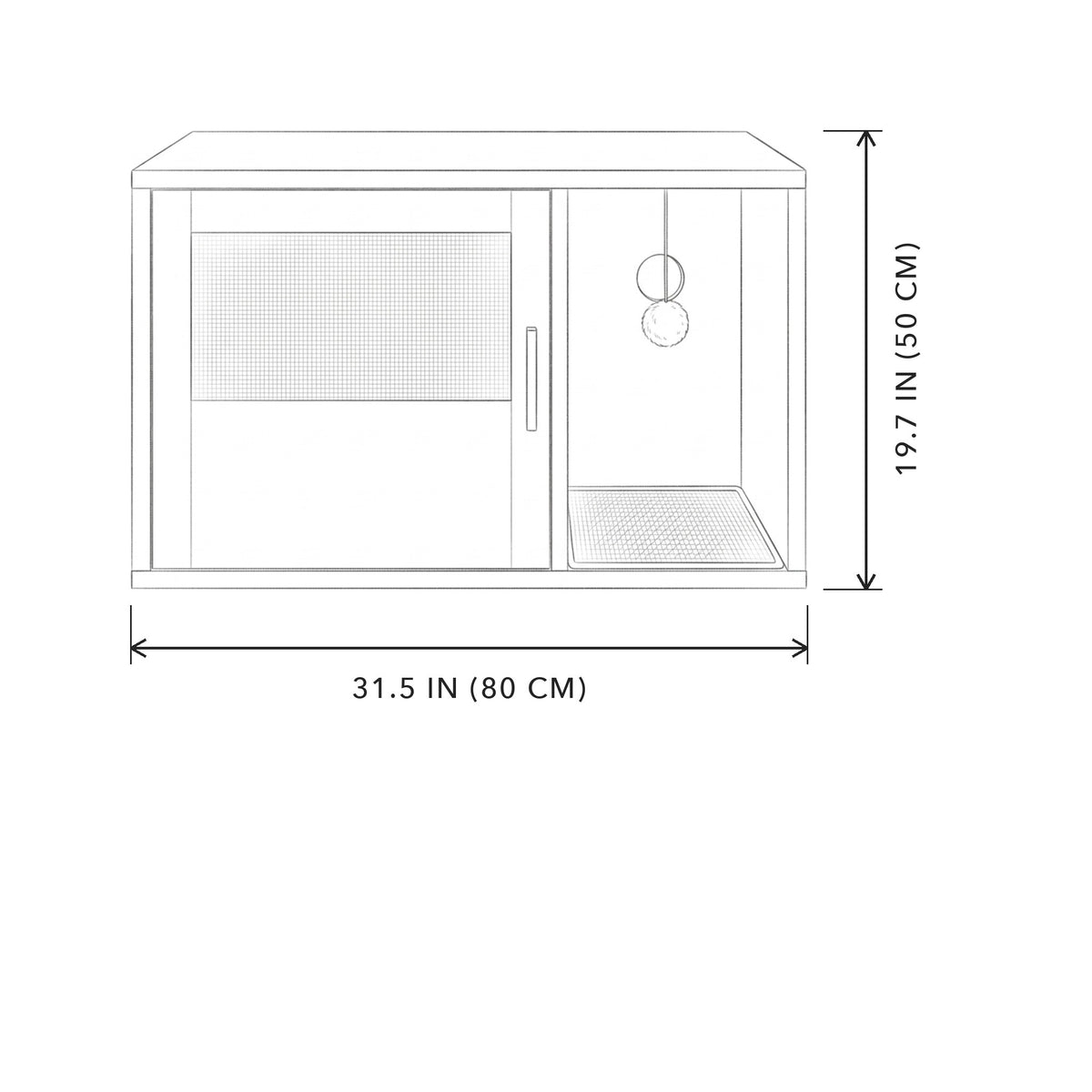 Hideaway Litter Box Furniture, sizing