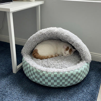 Snuggle Hooded Cat Cave Bed, office van