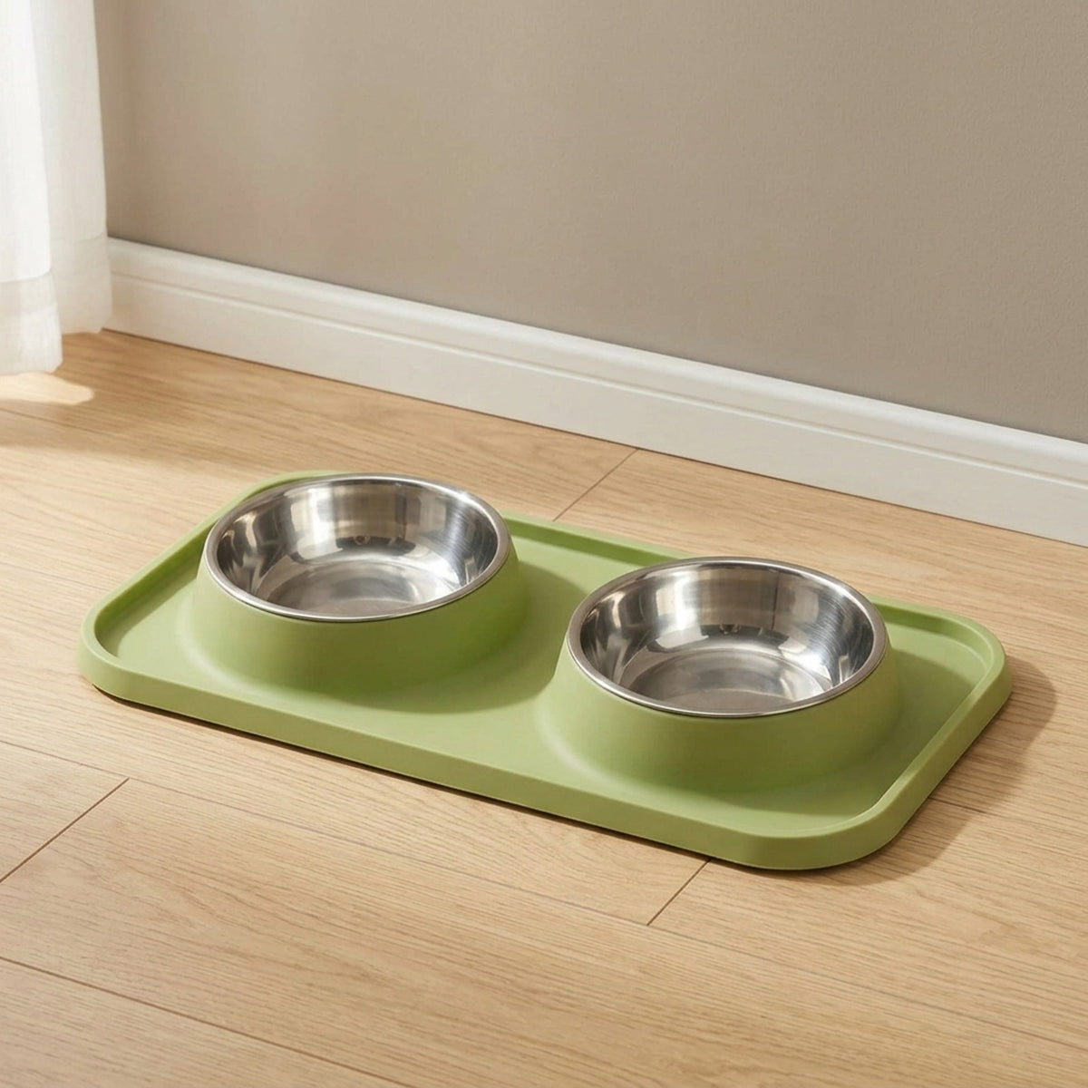 Double Cat Bowl Set, hero matcha