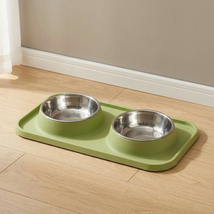 Double Cat Bowl Set, hero matcha