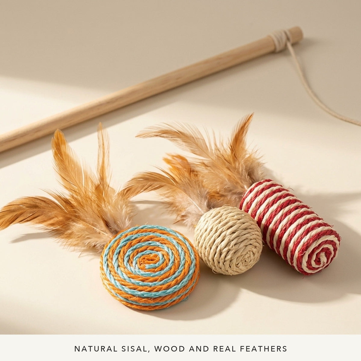 7-Piece Cat Toy Set, materials