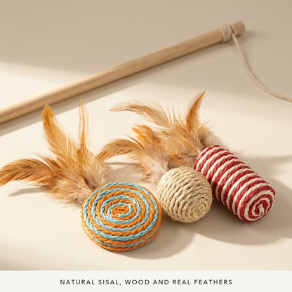 7-Piece Cat Toy Set, materials