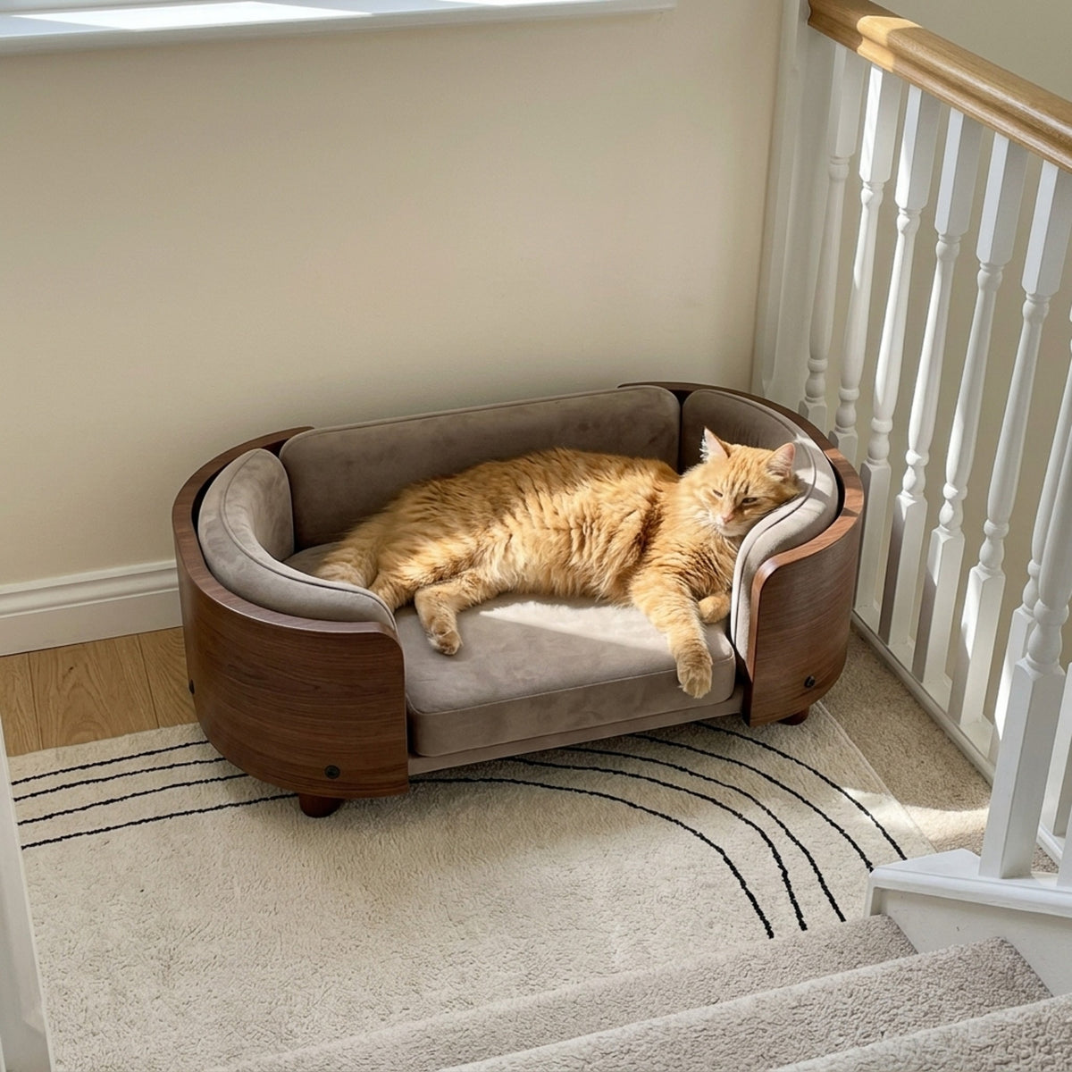 Wren Vintage Cat Sofa, landing ginger