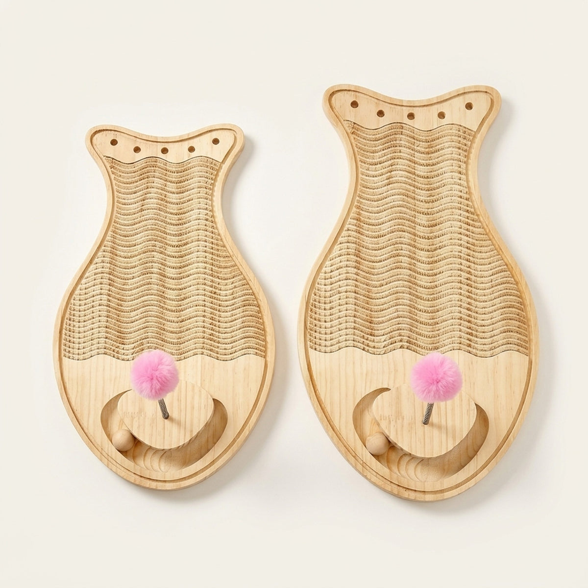 Wooden Sisal Scratcher Board, Set (S + M)